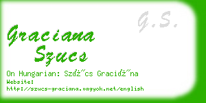 graciana szucs business card